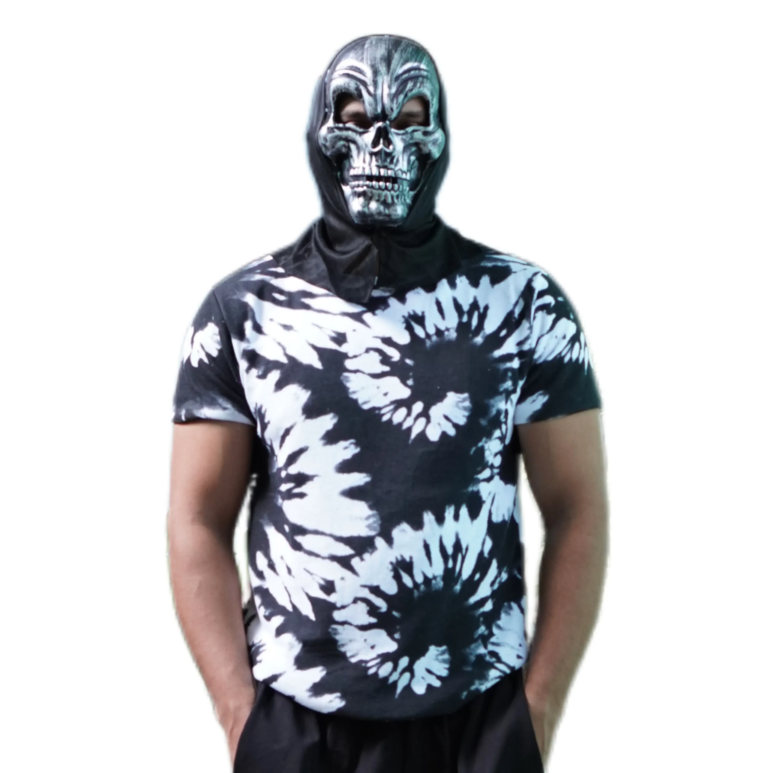 Valhalla Black & White Tie-Dye Winter arc Gym T-Shirt (Fleece Cotton Blend) - Image 3
