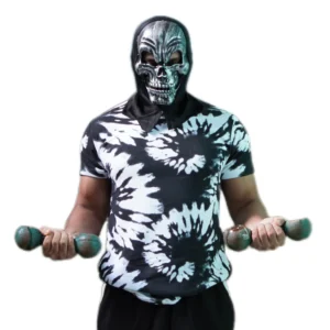 Valhalla Black & White Tie-Dye Winter arc Gym T-Shirt (Fleece Cotton Blend)