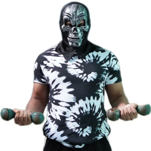 Valhalla Black & White Tie-Dye Winter arc Gym T-Shirt (Fleece Cotton Blend)