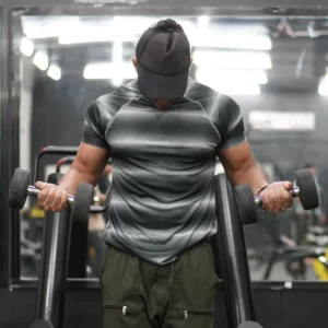 Valhalla Black Gradient Gym T-Shirt | Quick Dry & Stretchable Activewear